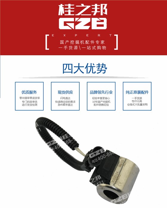 挖掘機電磁閥線圈