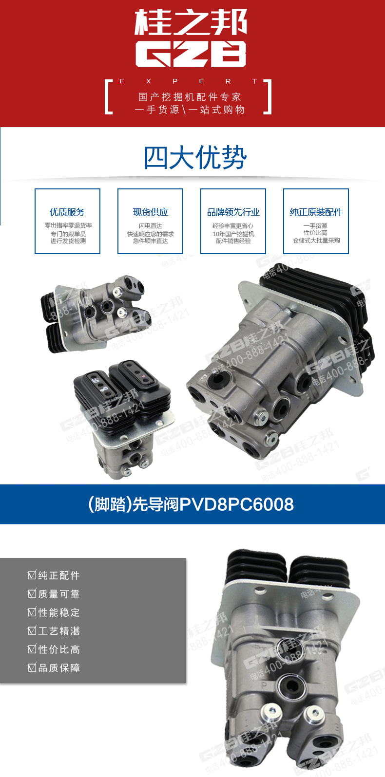 三一挖掘機(jī)先導(dǎo)閥